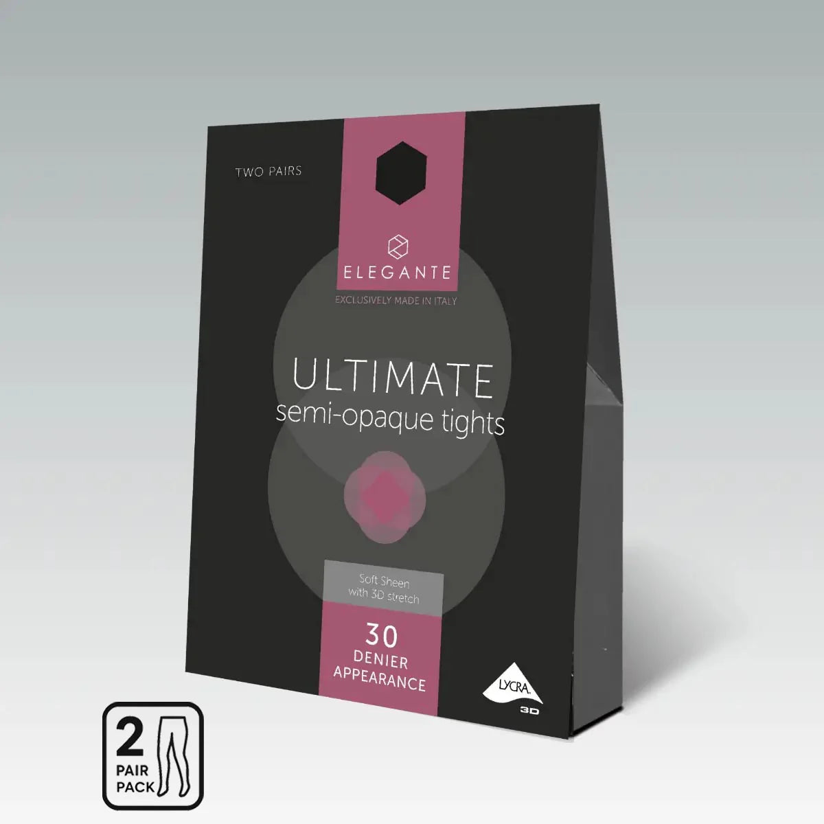 Ultimate 30 DEN schwarze Strumpfhose mit Soft-Shine-Finish