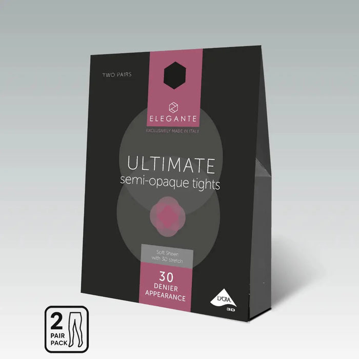 Ultimate 30 DEN schwarze Strumpfhose mit Soft-Shine-Finish