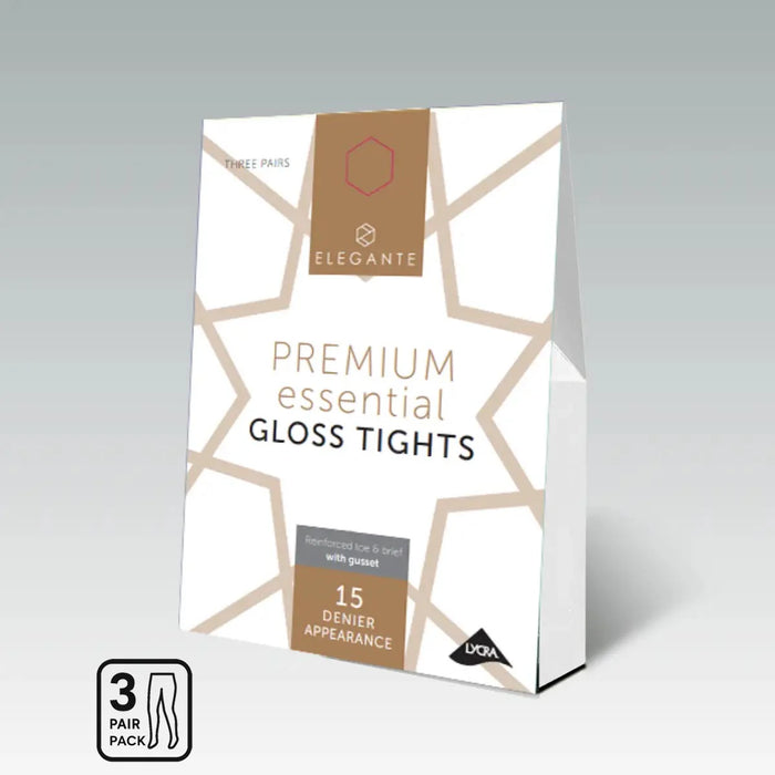 Premium Essential Gloss 15 DEN Strumpfhose in Bronze mit Glanzeffekt
