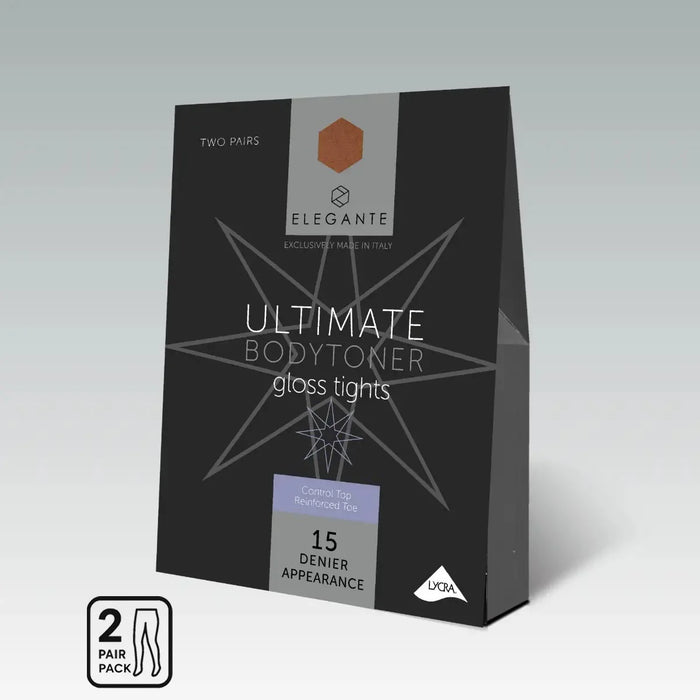 Ultimate Bodytoner 15 DEN transparente, figurformende Strumpfhose 